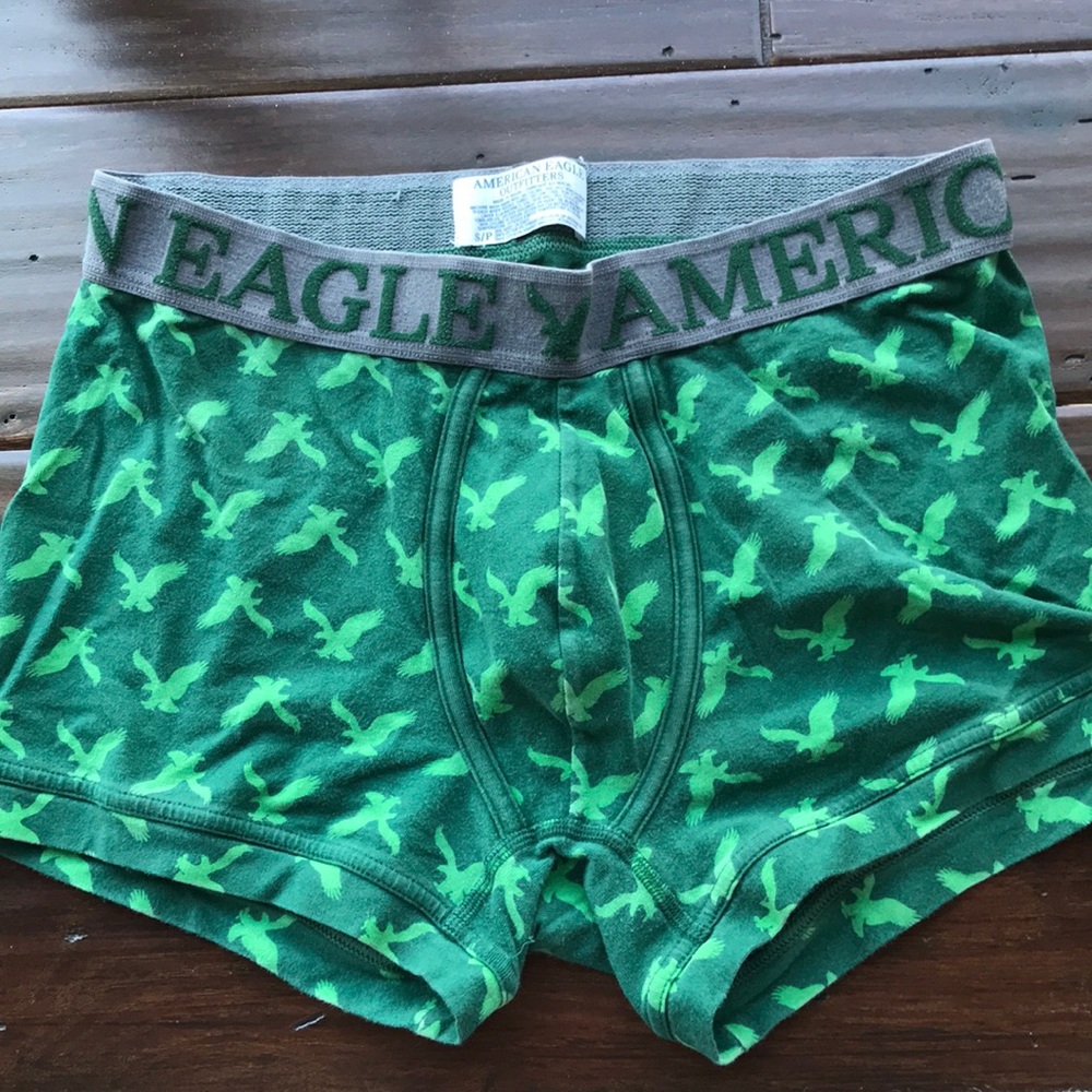 AEO green eagle print undies